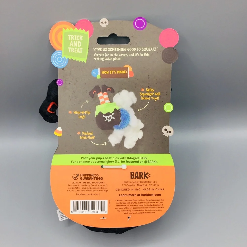 Bark Trick & Treat Resting Witch Place Dog Toy